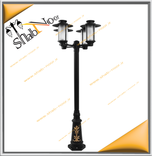 چراغ حیاطی چهار شعله مدل لوین
